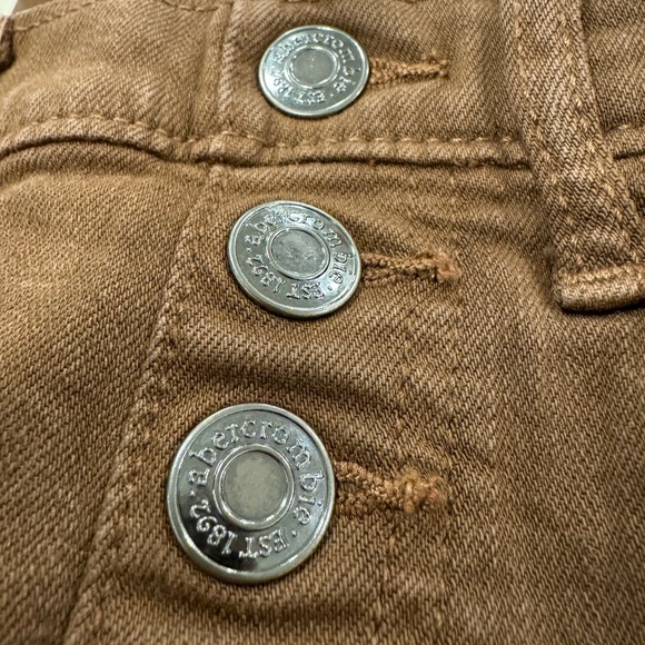 Abercrombie Kids Girls High-Rise Flare Jeans 9/10 Reg Pull-on Brown - Picture 4 of 5